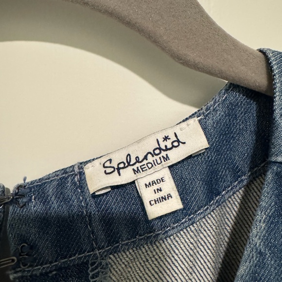 Splendid Desert Batik Tie Waisted Chambray Jumpsuit as seen on Selena Gomez - Picture 6 of 7